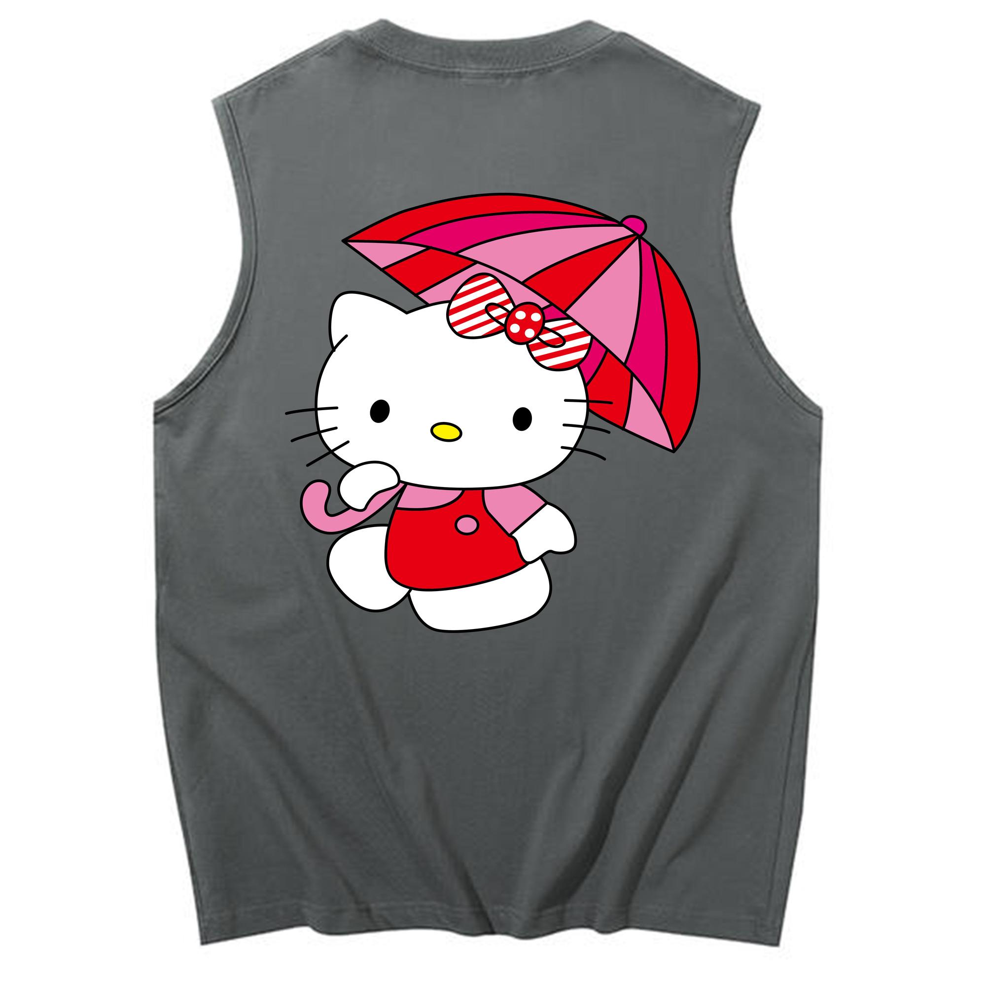 （画像用） Hello Kitty ハローキティ コットン100％タンクトップ（背面プリント）